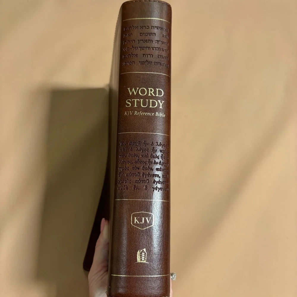 Thomas Nelson KJV Word Study Reference Bible Brown Leathersoft Indexed 2023